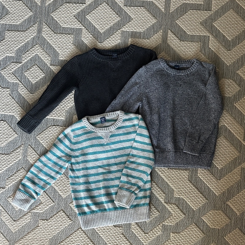 GAP Kids Sweater Set - Black, Gray, and Striped